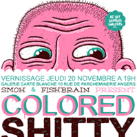 Shitty face artwork smoh exhibition Screenprint
